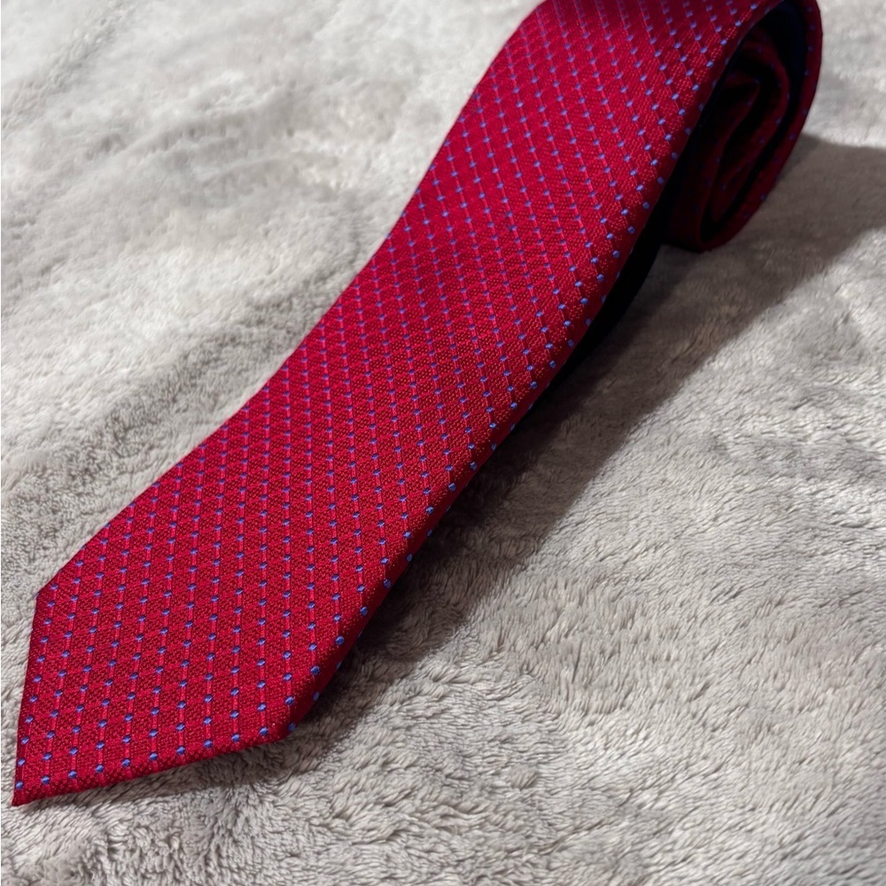 Tommy Hilfiger Red Tie with Blue Accents